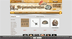 Desktop Screenshot of juergensmineralien.de